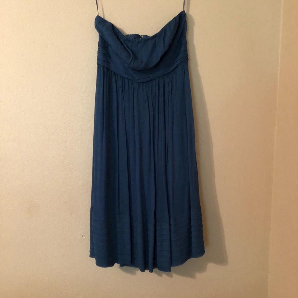 Dark Blue Strapless Dress